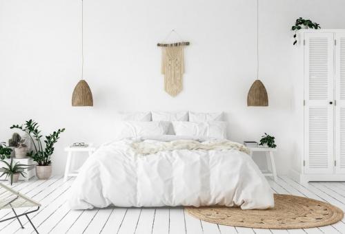 Scandi-boho style bedroom